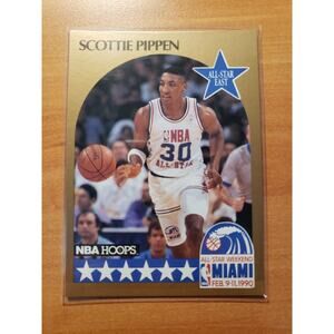 1990-1991 NBA Hoops #9 Scottie Pippen - All Star - Fresh Pull